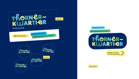 Signposting and window stickers are all slightly at an angle to make things more playful